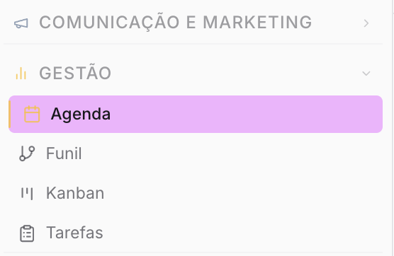 Agenda — Gestão