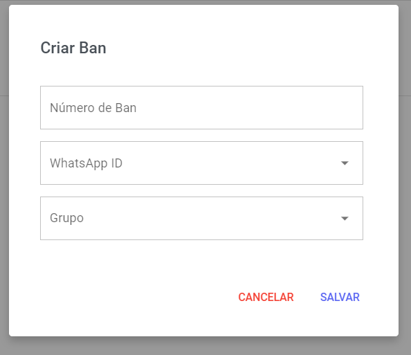 Números Banidos — Gestão de grupos