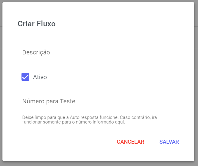 Gerenciando os fluxos — Chat Flow