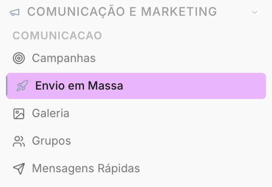 Envio em Massa — Comunicação e marketing