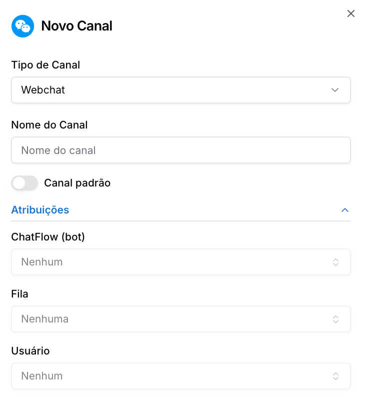 Webchat — Canais de comunicação