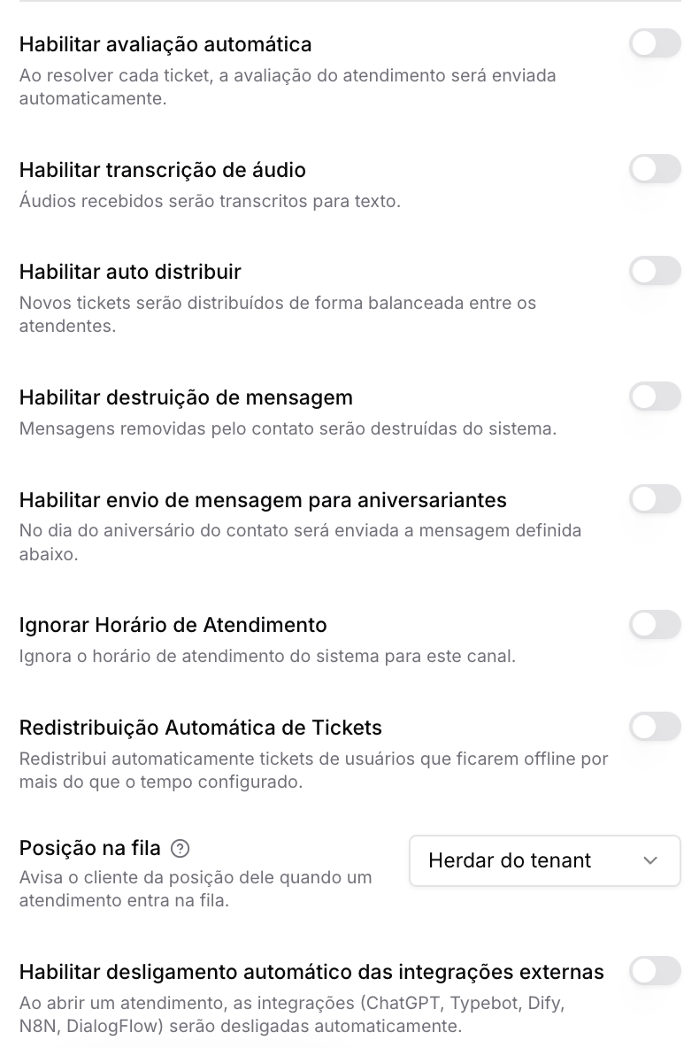 Como conectar um canal (sessão/número) — Canais de comunicação