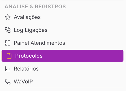 Protocolos — Análises e Registros