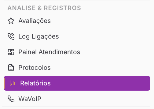 Relatórios — Análises e Registros
