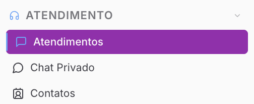 Tela de Atendimento — Atendimento