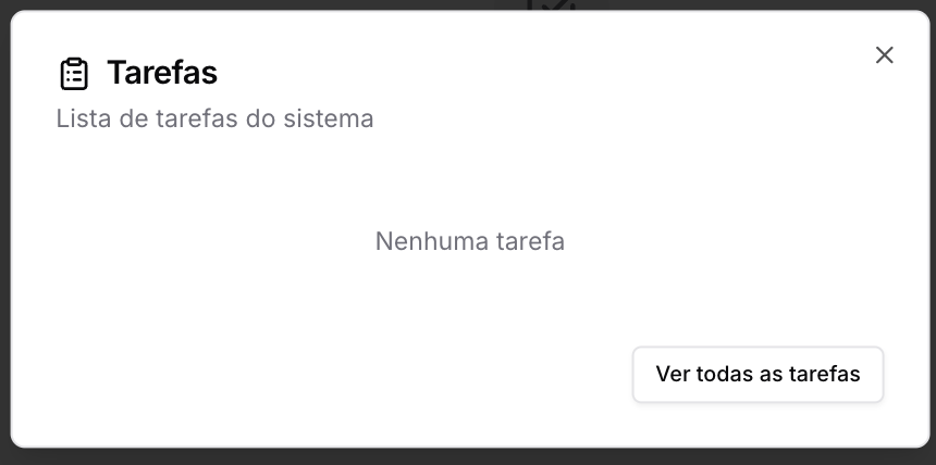 Barra de ferramenta geral — Home e Dashboard