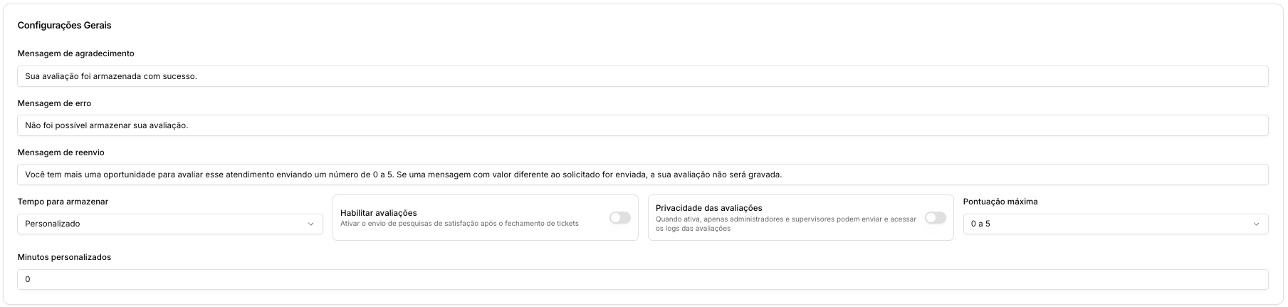 Avaliações — Análises e Registros