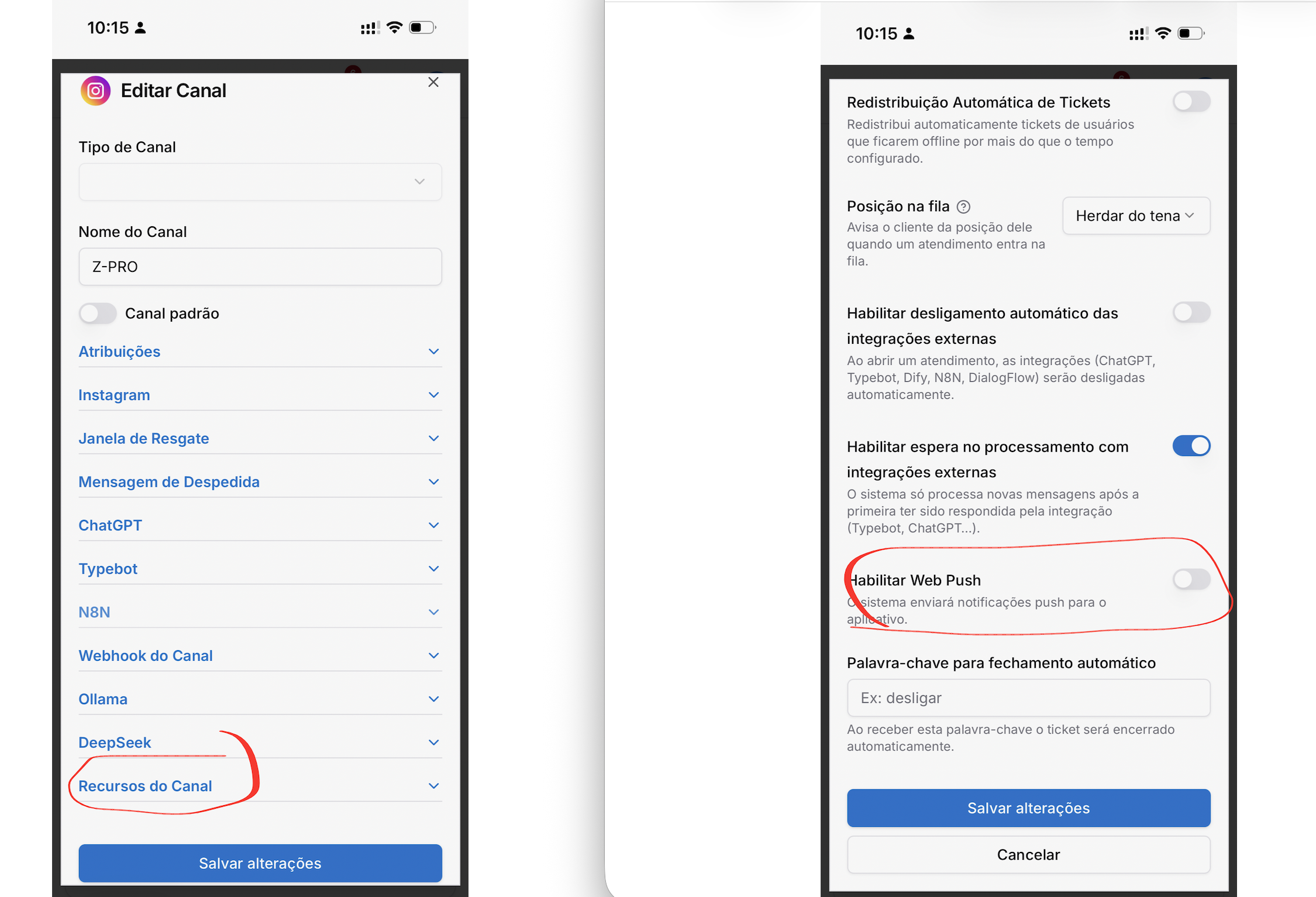 Notificações Aplicativo (web push) — Ferramentas Adicionais e Integracoes