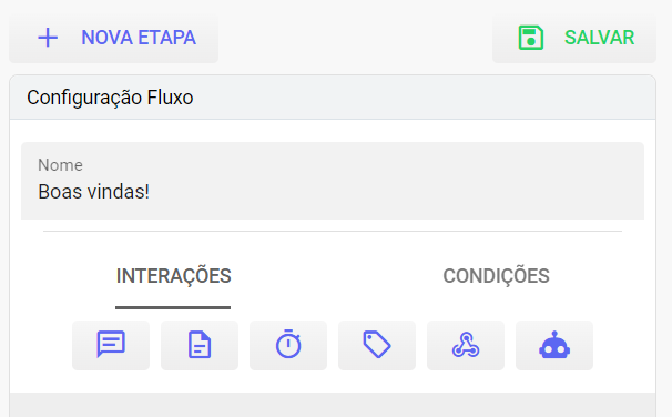 Etapas para criação do fluxo — Chat Flow