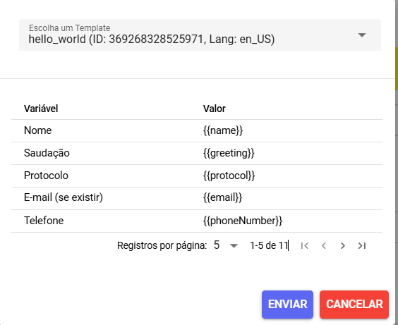 WhatsApp - Templates — Envio em Massa