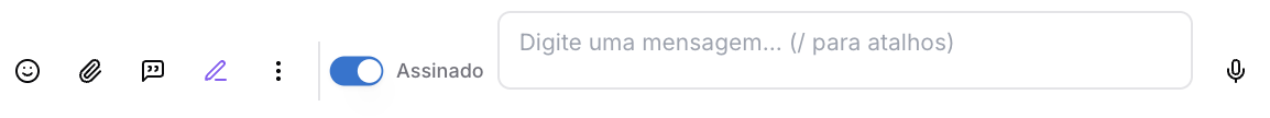 Barra de Mensagem — Tela de Atendimento
